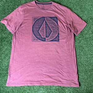 Volcom Men's Burgundy and Red T-shirt